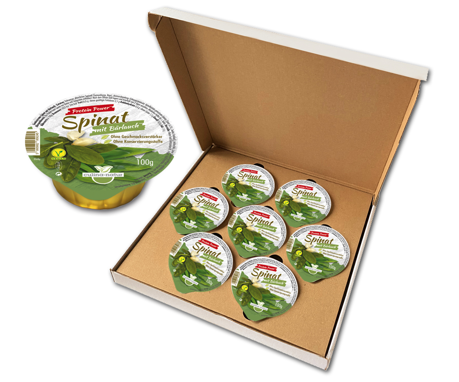 Spinat mit Bärlauch, 7x 100 g - Weisser-Shop Spinat mit Bärlauch, 7x 100 g - Weisser-Shop